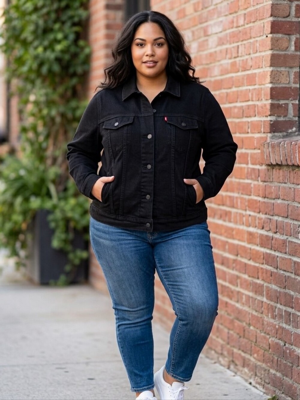 Levis Classic Black Denim Jacket - Women's Casual Trucker Size 2x